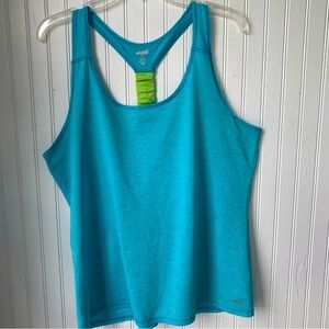 Avia (XL) Racerback Tank Top Teal with Lime Green strap on back